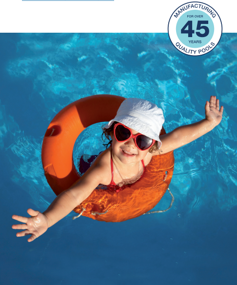 Child wearing sunglasses and hat enjoys floating in a pool on an orange ring. Child wearing sunglasses and hat enjoys floating in a pool on an orange ring.