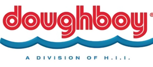 Doughboy logo with wavy blue underline. Doughboy logo with wavy blue underline.